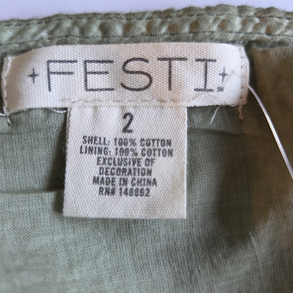 Torrid Festi Crochet Cami‐ Olive Green - Picture 3 of 8
